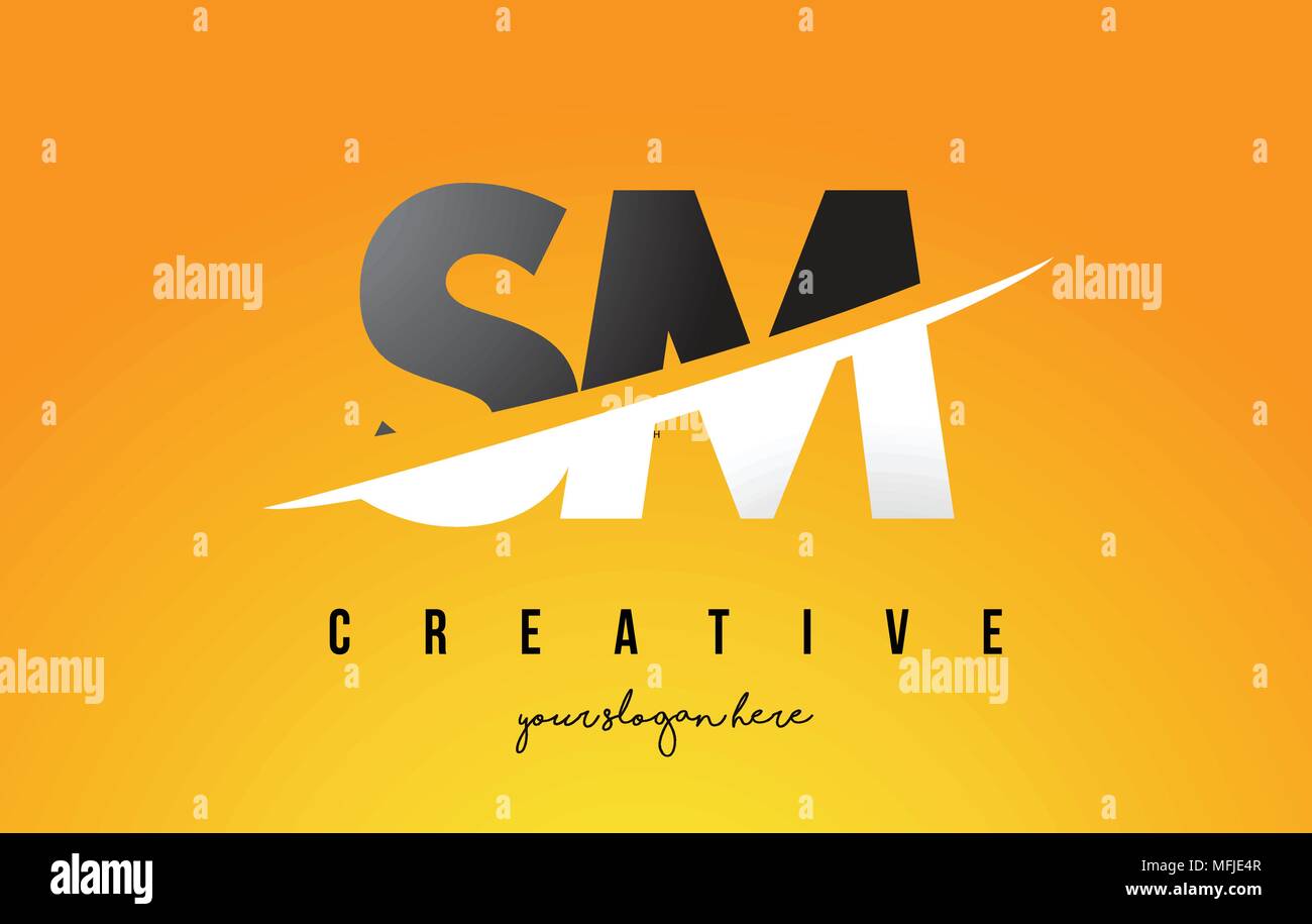 Sm S M Letter Modern Logo Design With Swoosh Cutting The Middle Letters And Yellow Background Stock Vector Image Art Alamy Sm S M Letter Modern Logo Design With Swoosh Cutting The Middle Letters And Yellow Background Stock Vector Image Art Alamy
