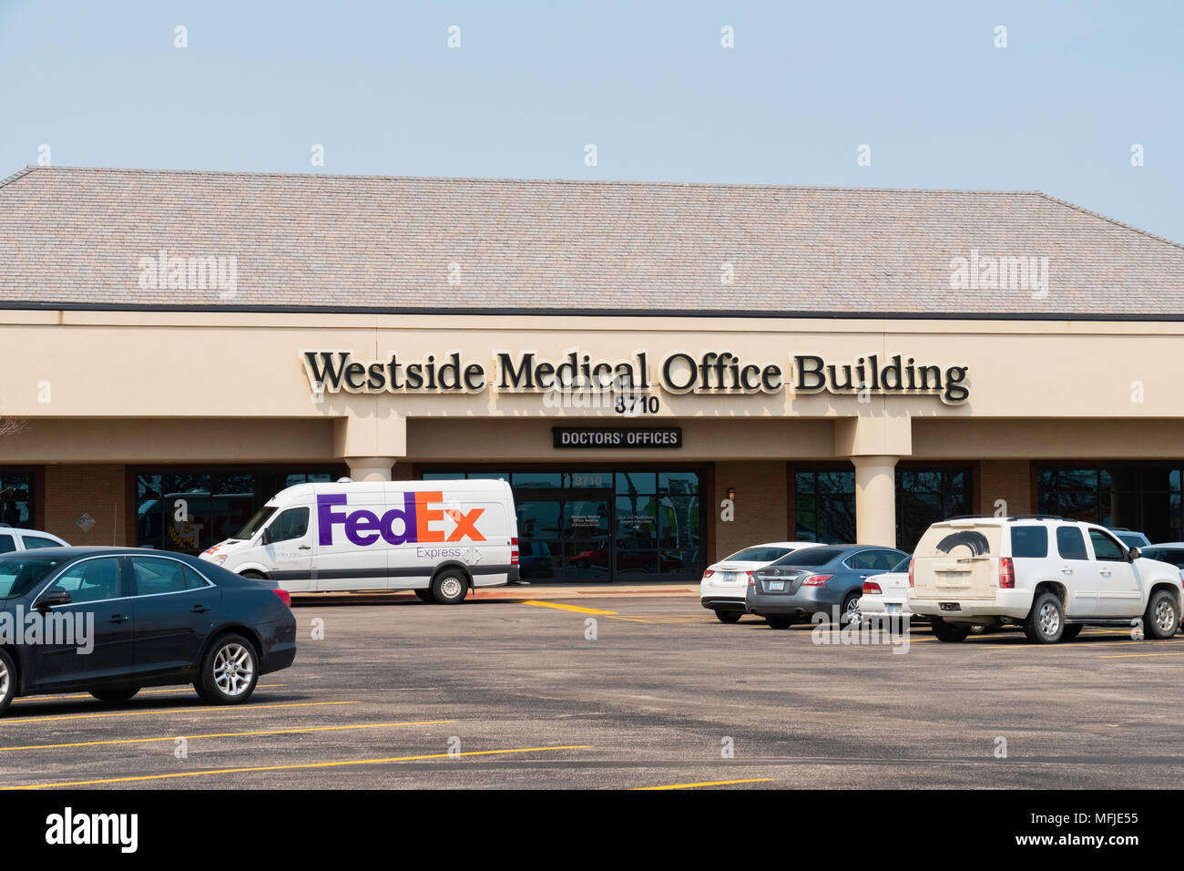 Westside Medical Office Building, a medical business in a strip mall in Wichita, Kansas, USA. Stock Photo