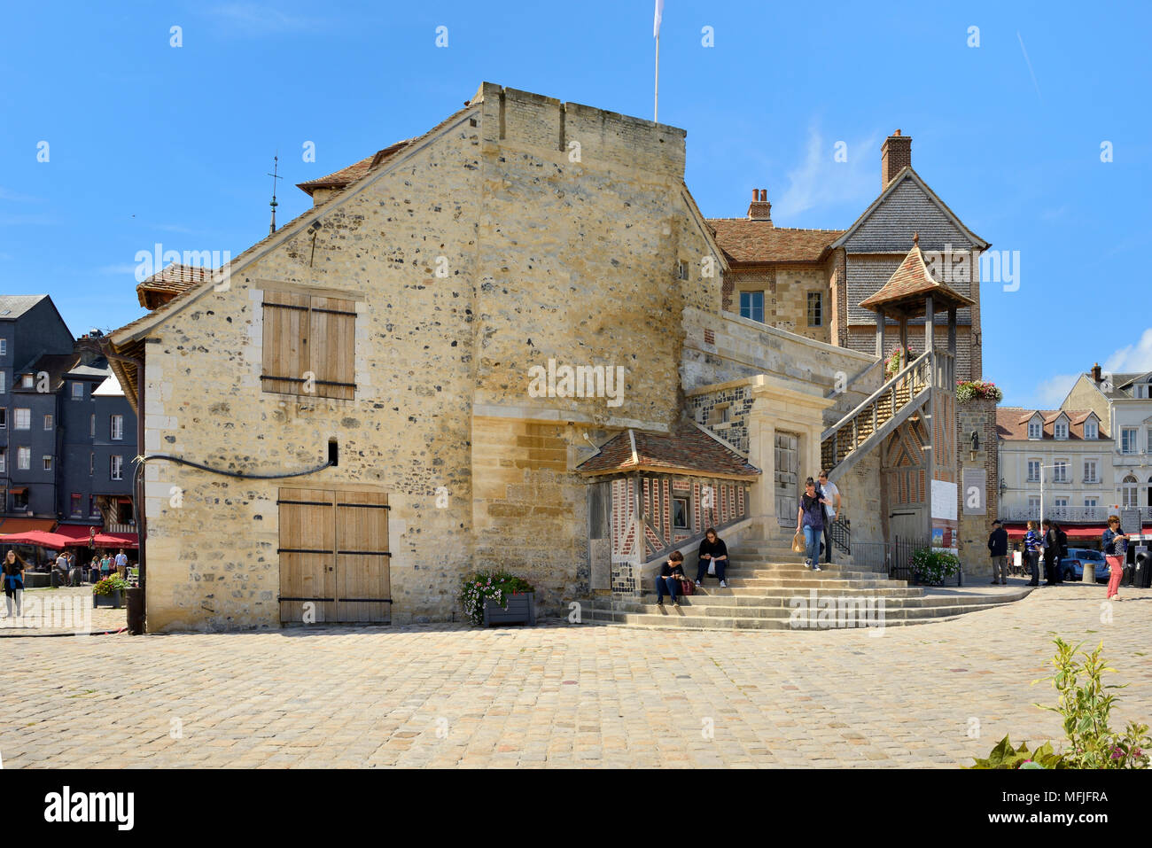 The 18th century Lieutenance, former governors house, Quai de la Quarantaine, Honfleur, Basse Normandie (Normandy), France, Europe Stock Photo