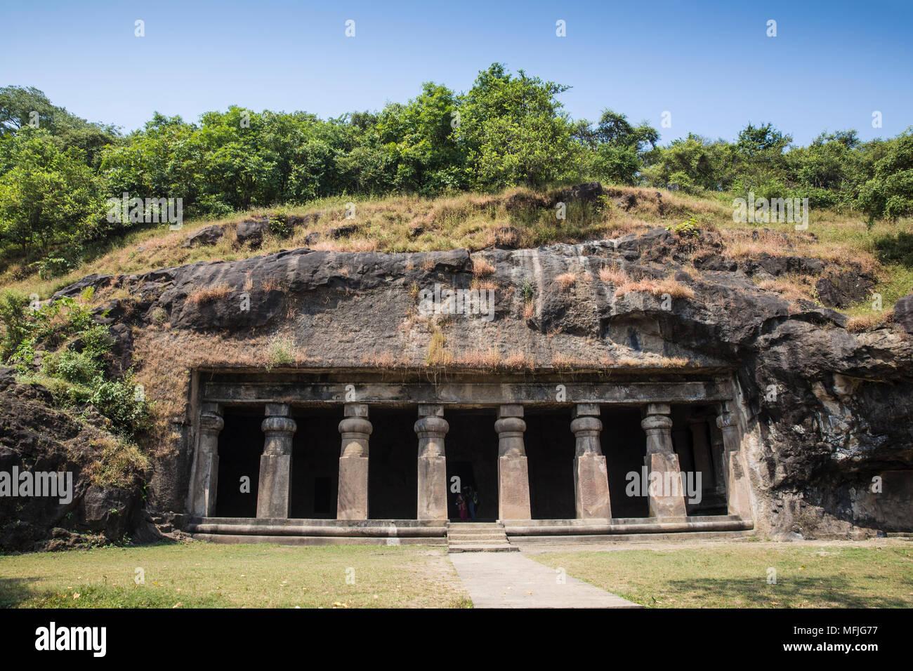 Elephanta Island cave temples, UNESCO World Heritage Site, Mumbai, Maharashtra, India, Asia Stock Photo