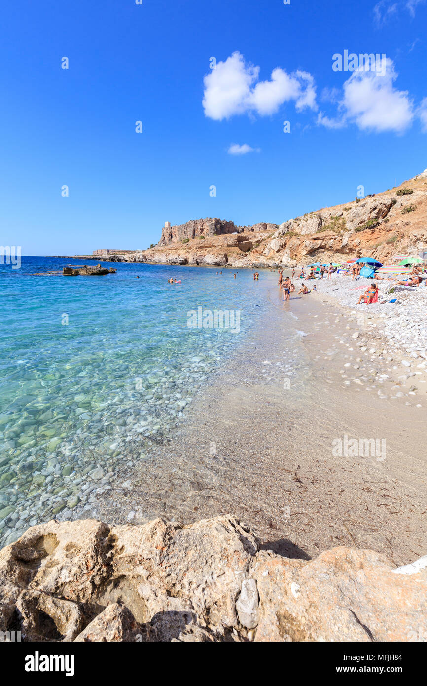 Beach of Bue Marino, San Vito Lo Capo, province of Trapani, Sicily, Italy,  Mediterranean, Europe Stock Photo - Alamy