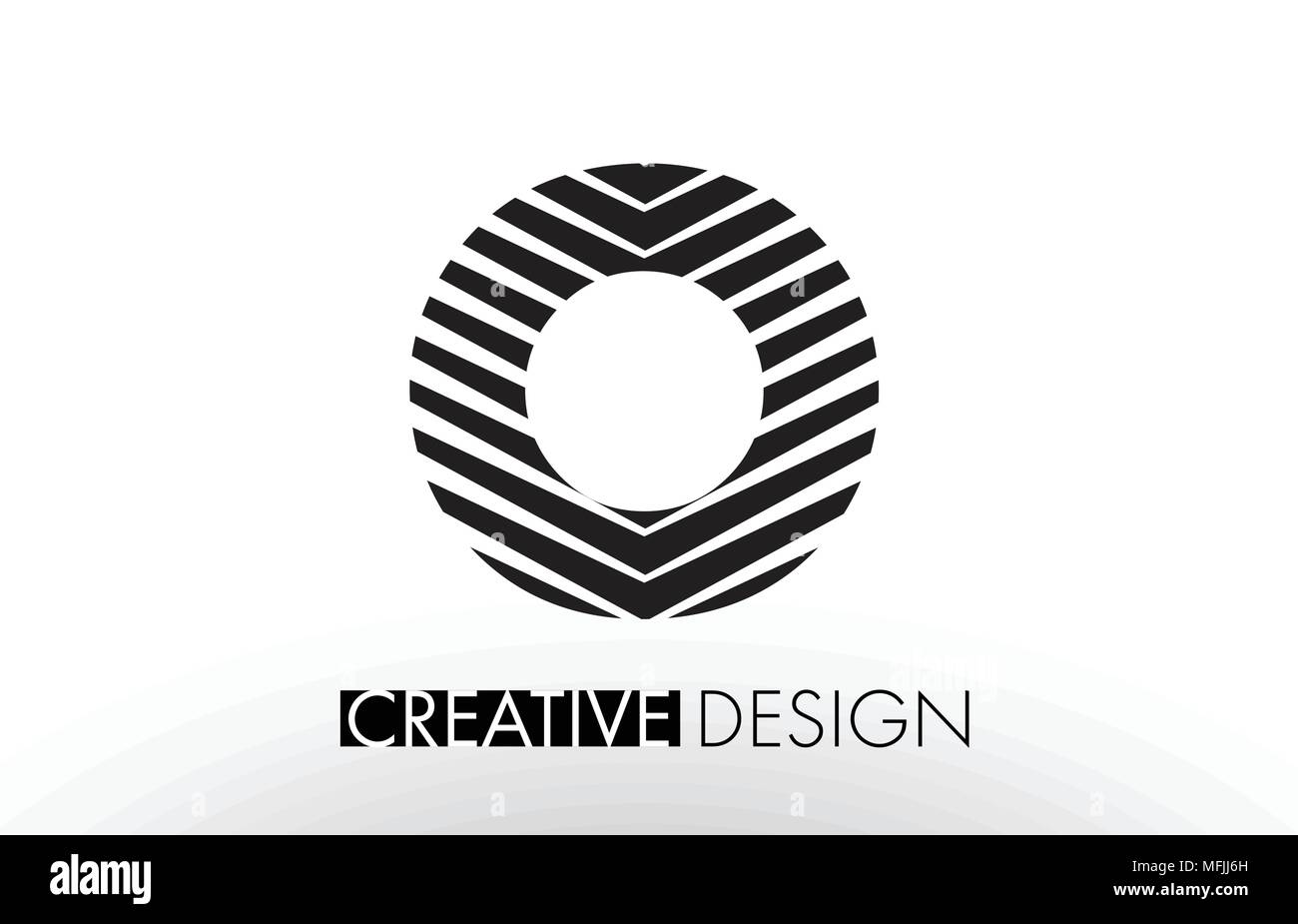 O Lines Letter Design with Creative Elegant Zebra Vector Illustration ...