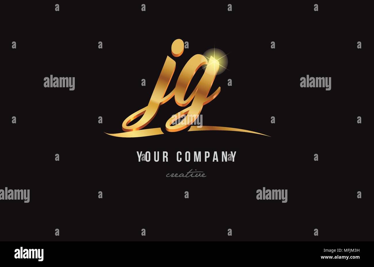 Gold Golden Alphabet Letter Jg J G Logo Combination Design Suitable For A Company Or Business Stock Vector Image Art Alamy