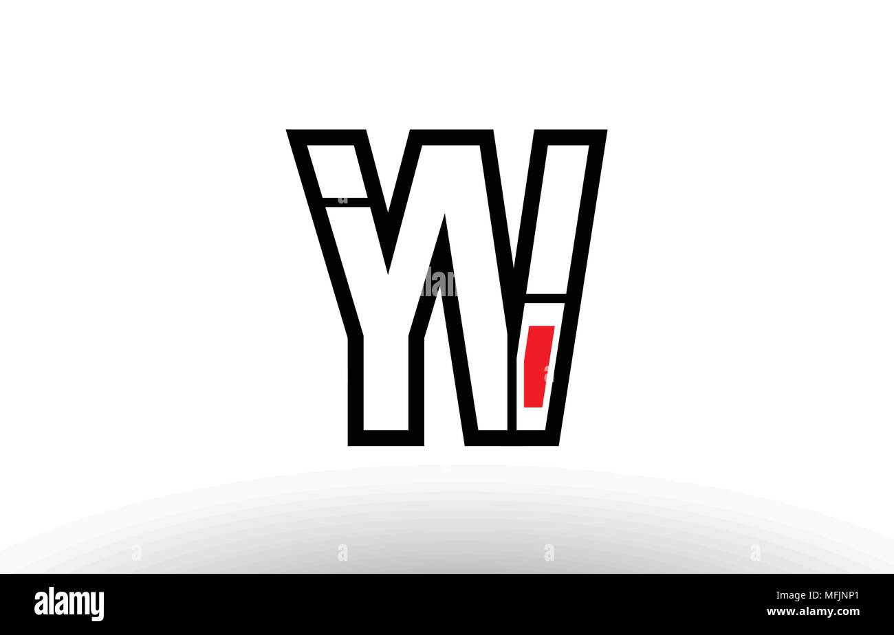 black and white alphabet letter yv y v logo combination design suitable for a company or business Stock Vector
