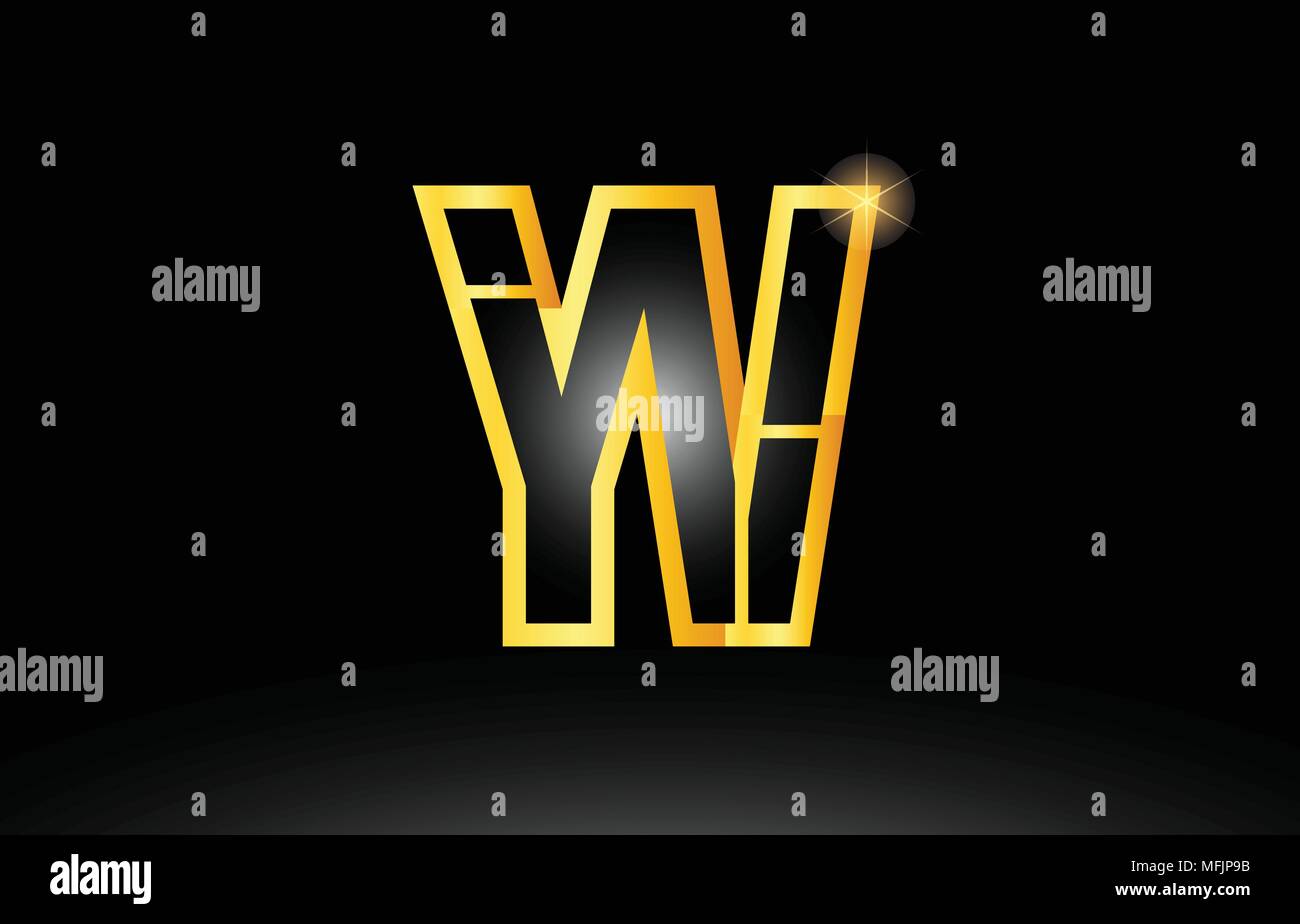 gold black alphabet letter yv y v logo combination design suitable for a company or business Stock Vector