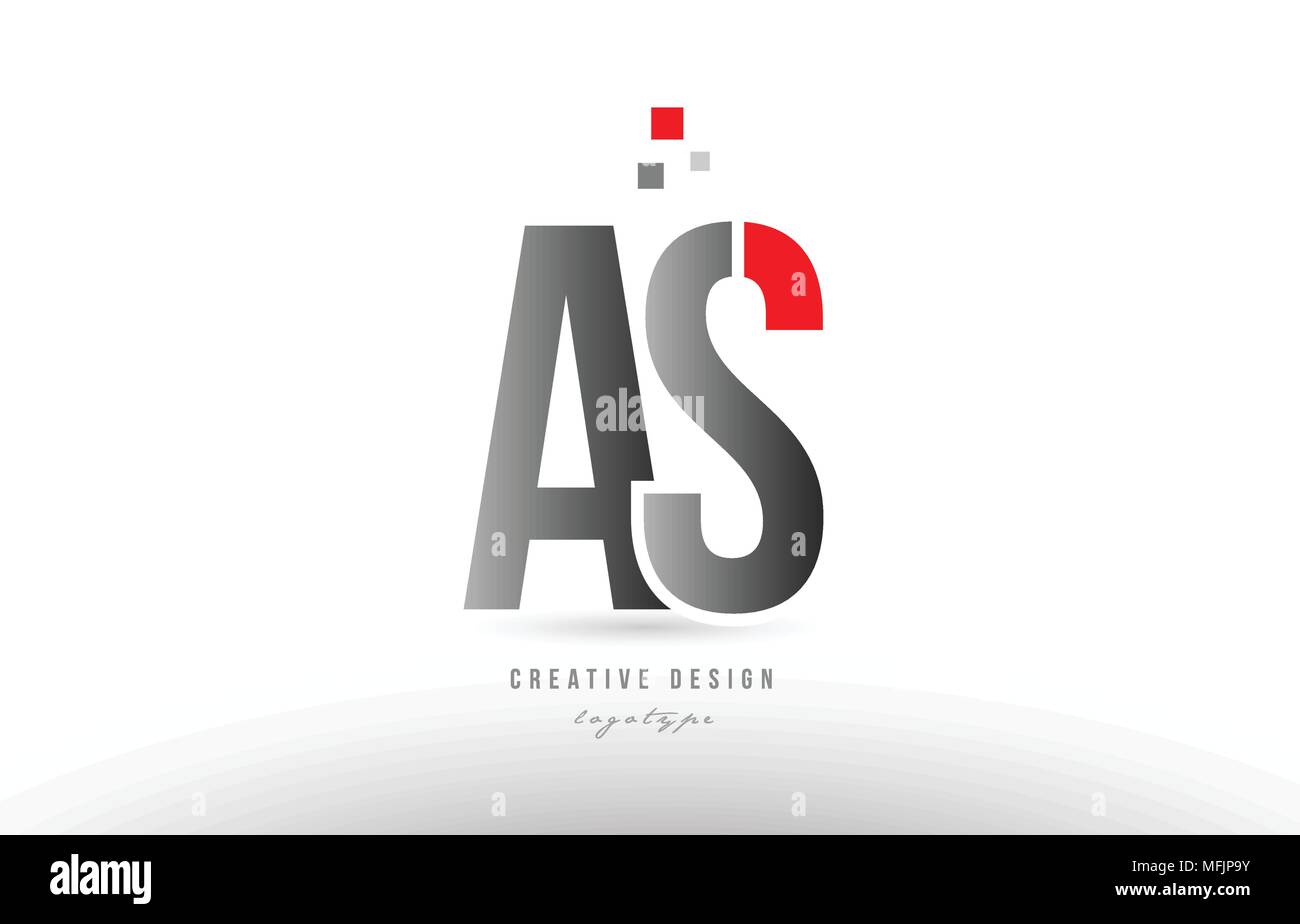 red grey alphabet letter as a s logo combination design suitable for a ...