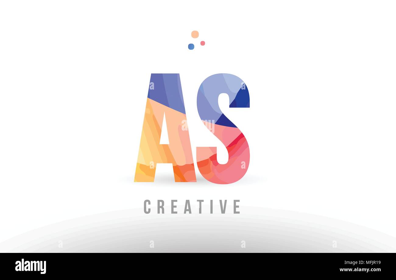 orange blue alphabet letter as a s logo combination design with dots ...