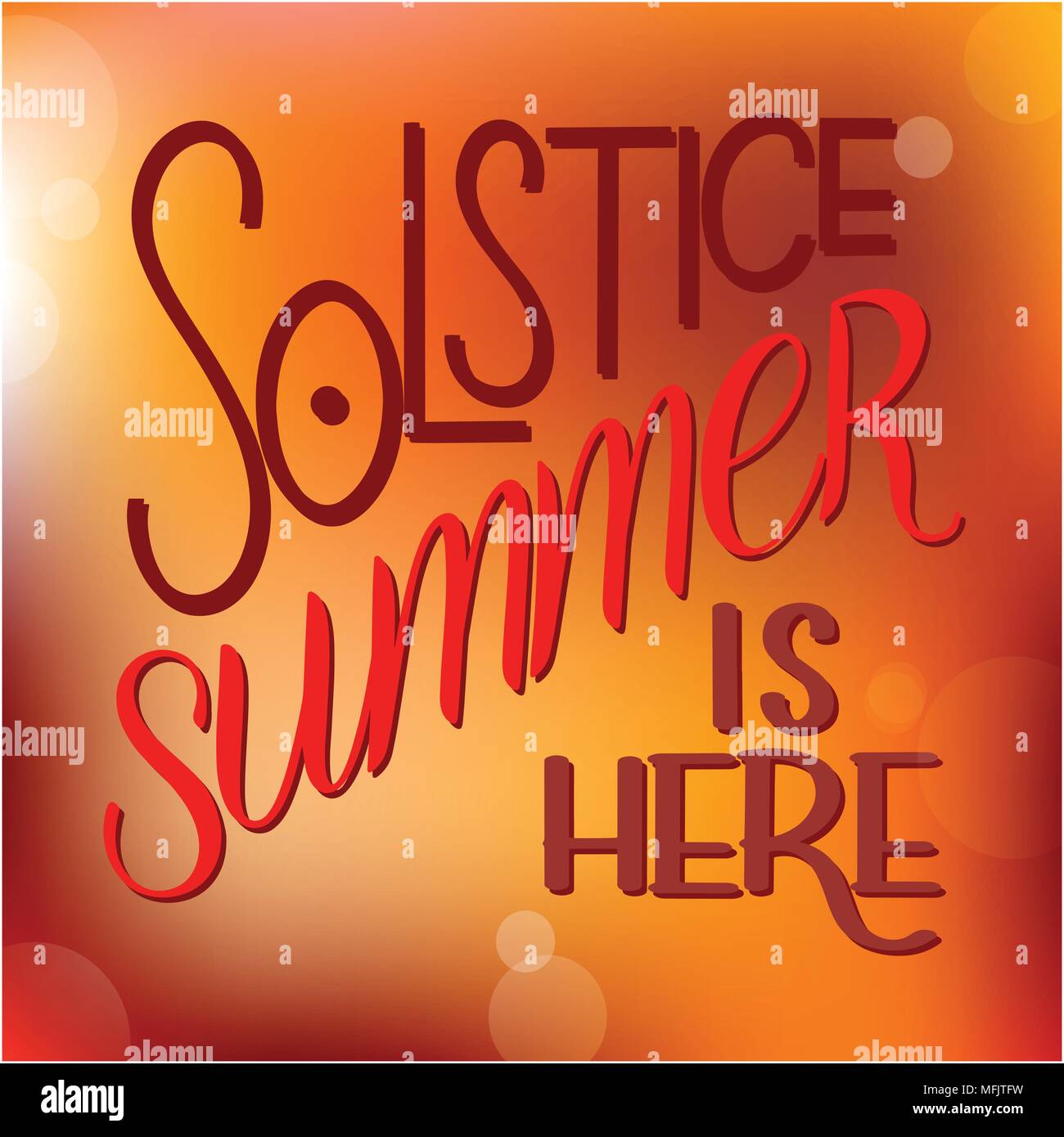 Summer solstice lettering. Elements for invitations, posters, greeting ...