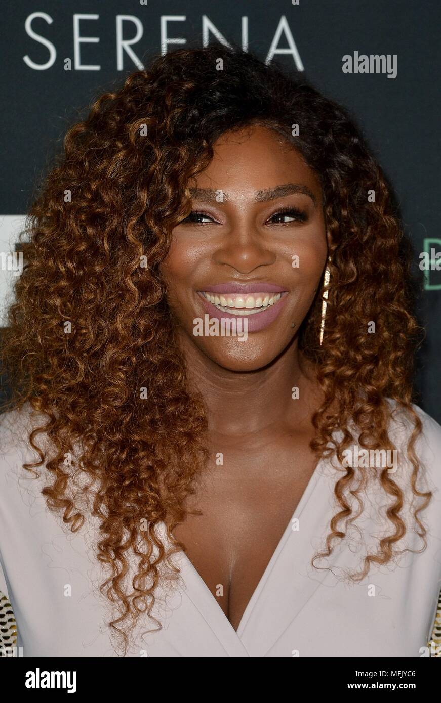 New, NY, USA. 25th Apr, 2018. Serena Williams at arrivals for BEING SERENA  Premiere, Time Warner Center, New, NY April 25, 2018. Credit: Kristin  Callahan/Everett Collection/Alamy Live News Stock Photo - Alamy