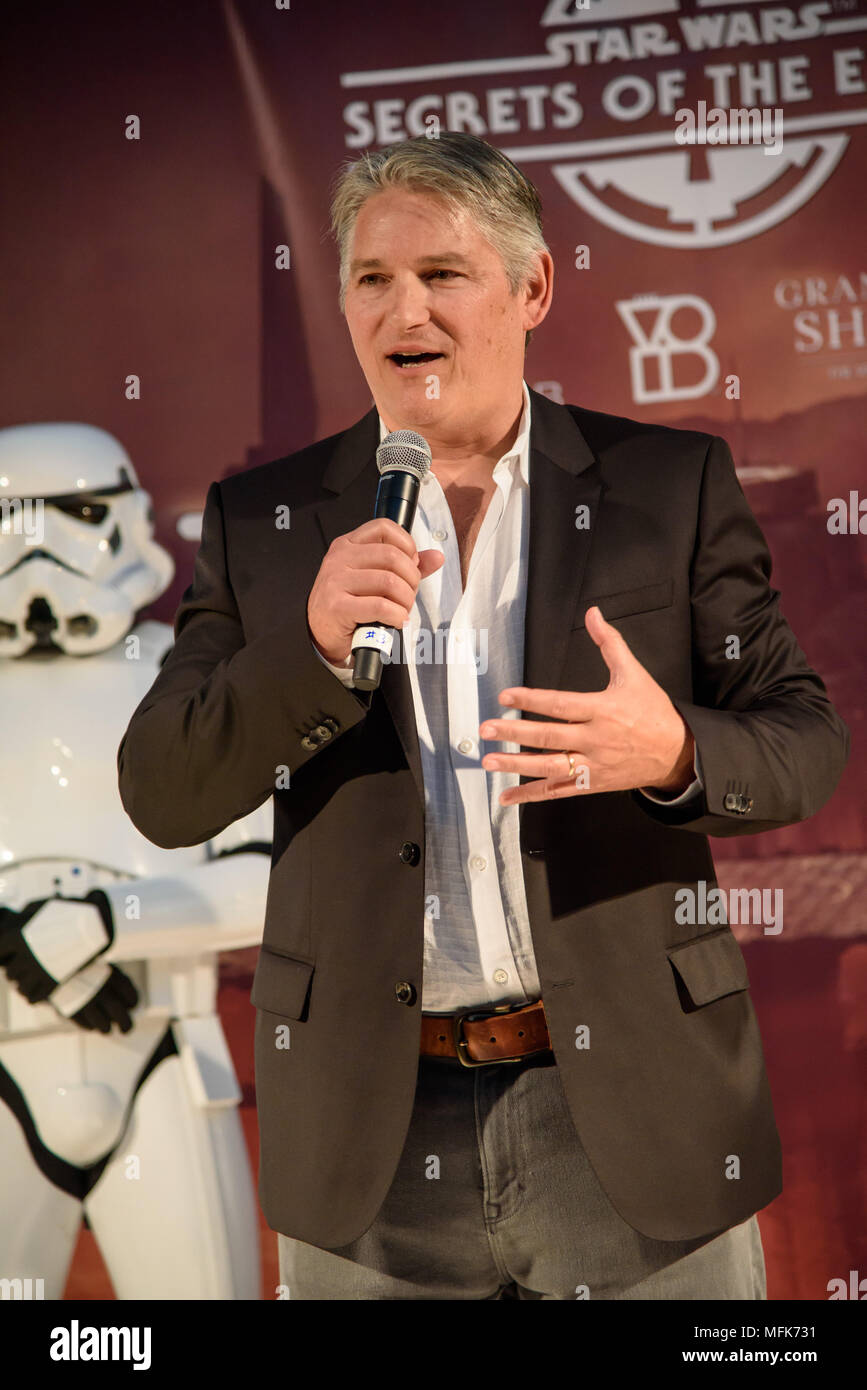 Las Vegas, NV, USA. 24th Apr, 2018. ***HOUSE COVERAGE*** Cliff Plumer (Chief Executive Officer) pictured as The VOID, ILMxLAB and GGP, Inc. celebrates the grand opening of Star Wars : Secrets of the Empire at the Grand Canal Shoppes in The Venetian and The Palazzo Las Vegas in Las vegas, NV on April 24, 2018. Credit: Gdp Photos/Media Punch/Alamy Live News Stock Photo