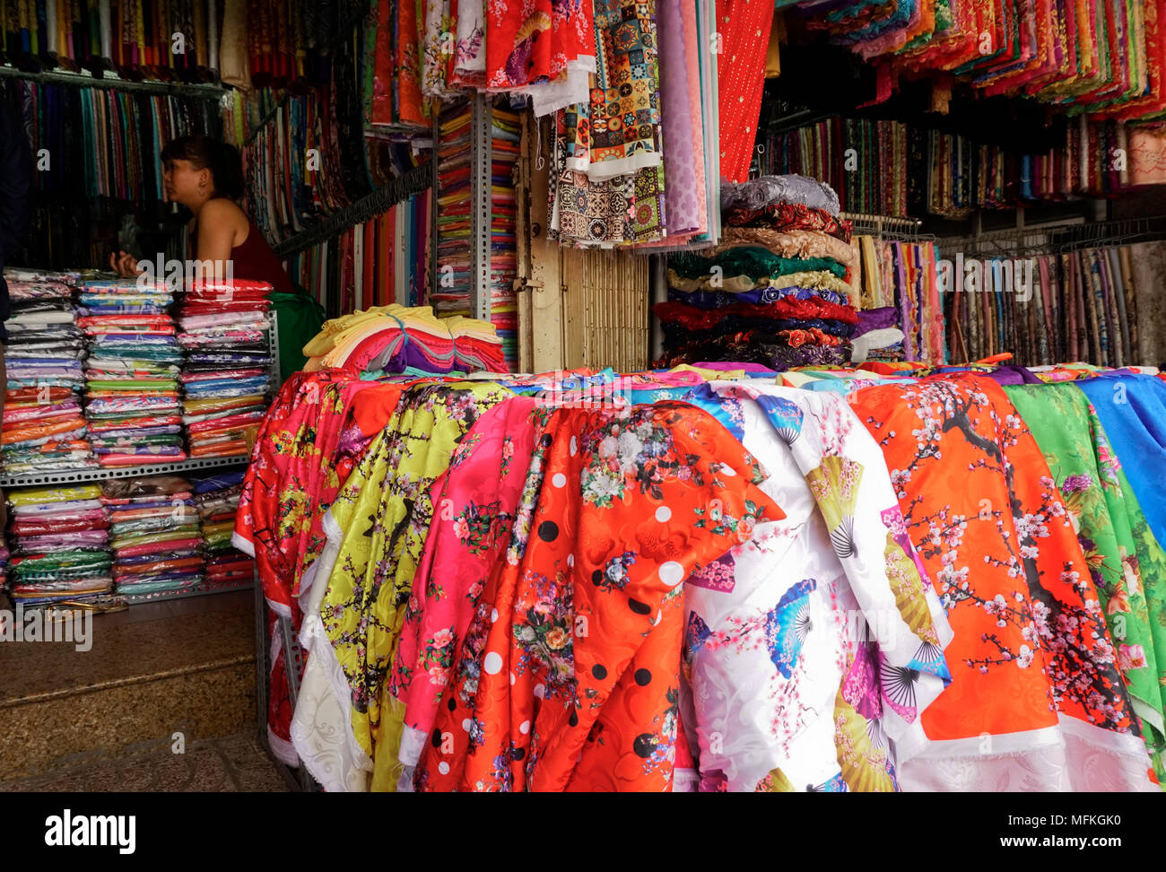Chinatown fabric cholon market hires stock photography and images Alamy
