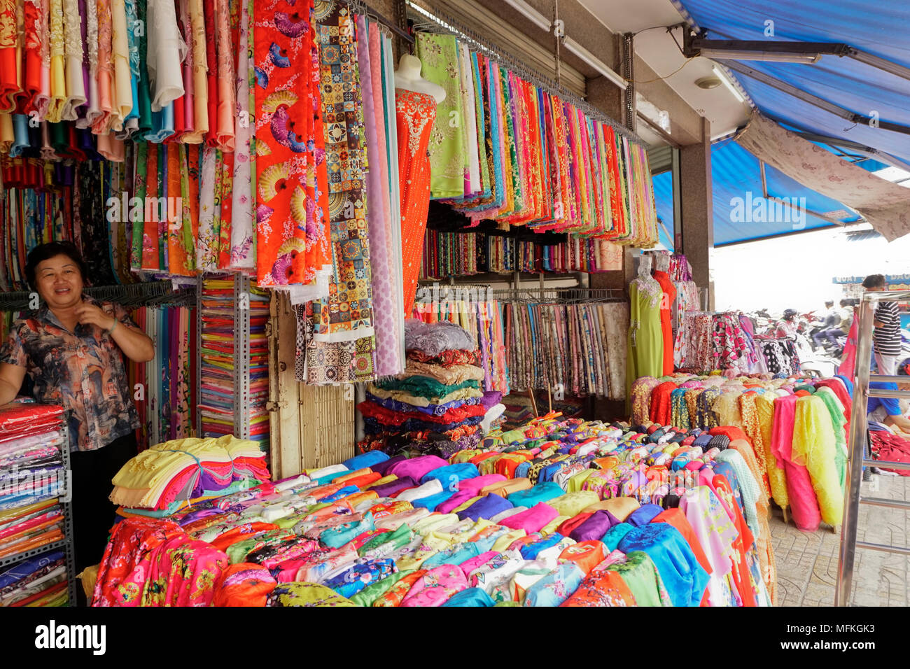 Chinatown fabric cholon market hires stock photography and images Alamy