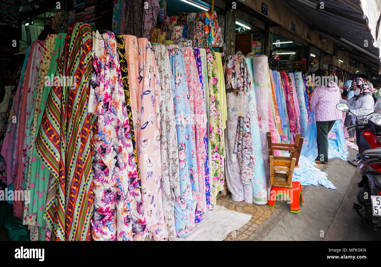 Chinatown fabric cholon market hires stock photography and images Alamy