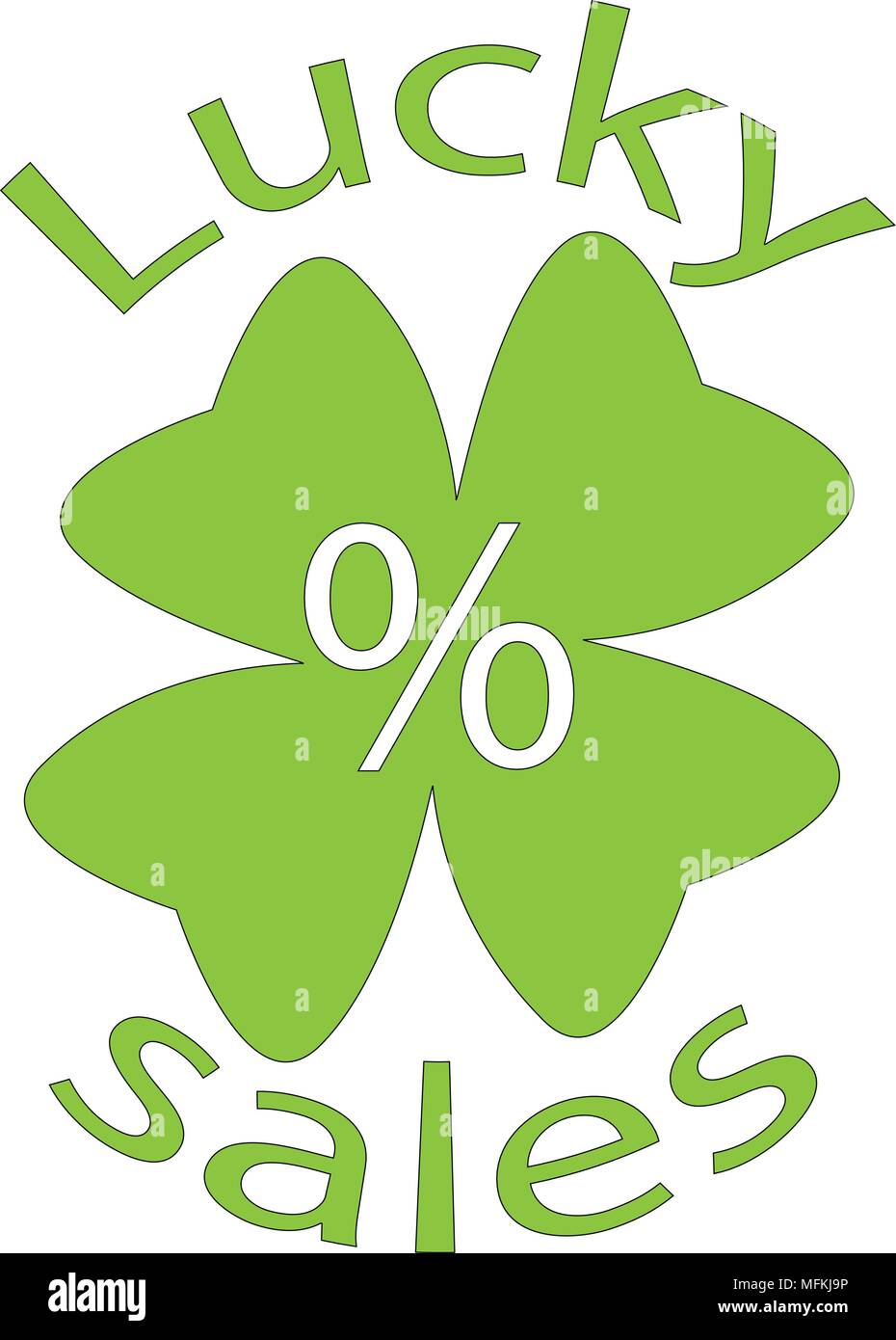 Clover leaf lucky sales discount banner isolated Stock Vector Image