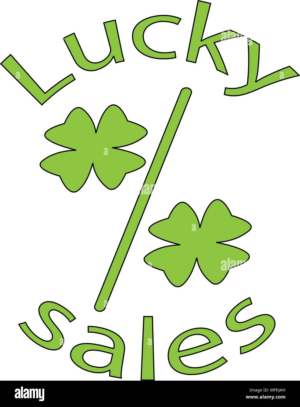 Clover leaf lucky sales discount banner isolated Stock Vector Image