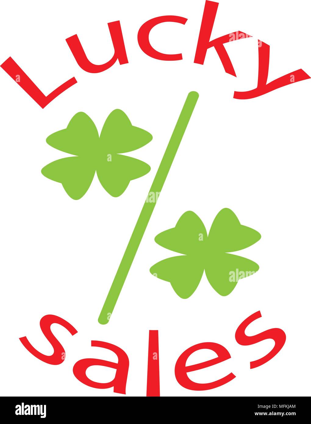 Clover leaf lucky sales discount banner isolated Stock Vector Image