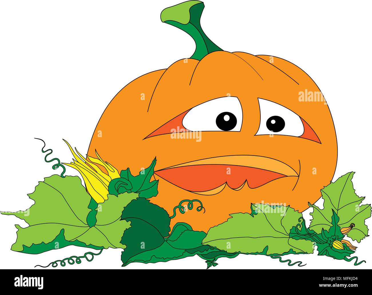 Halloween pumpkin illustration set isolated on white Stock Vector Image ...