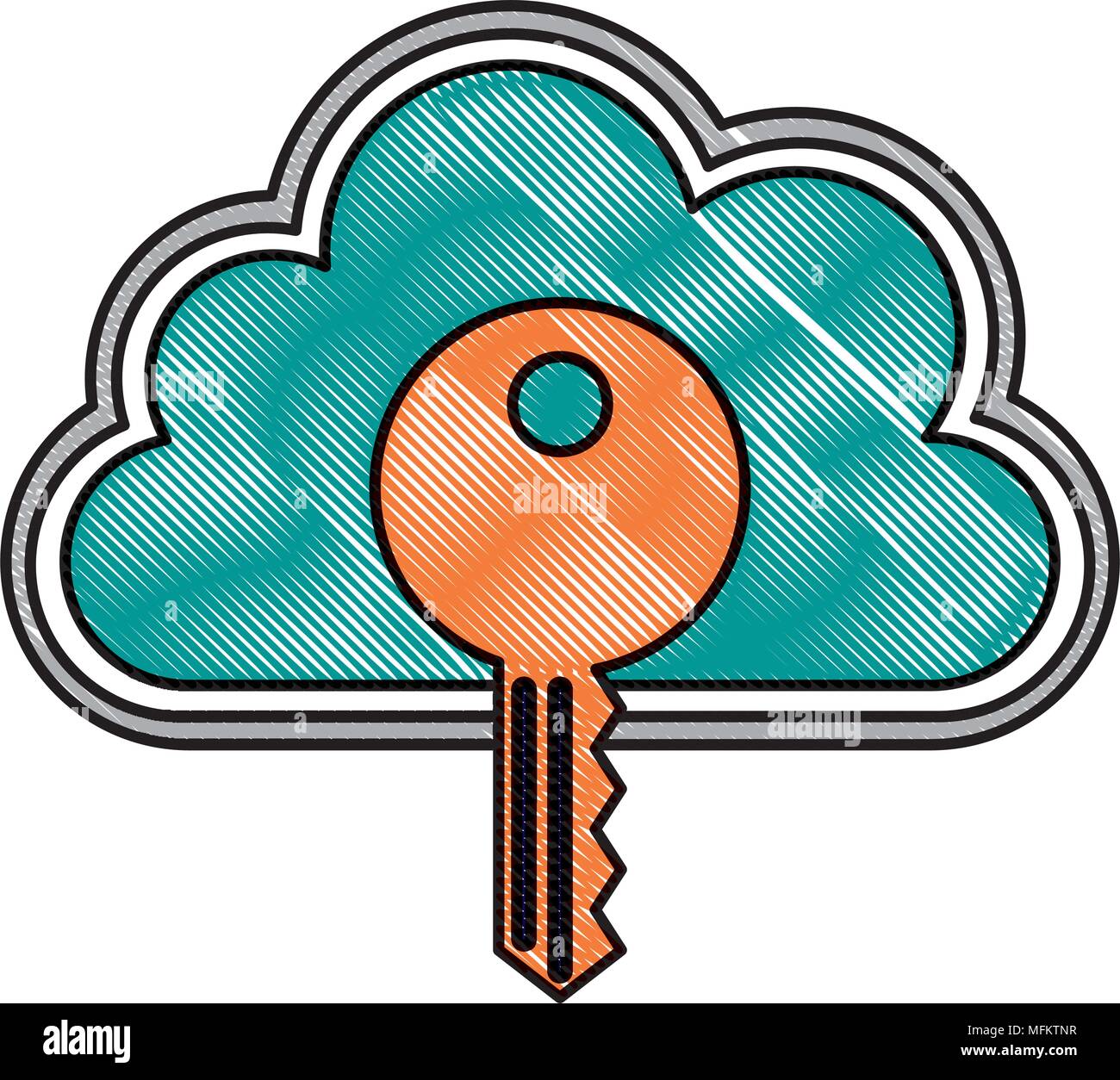 cloud storage key access cyber security Stock Vector Image & Art Alamy