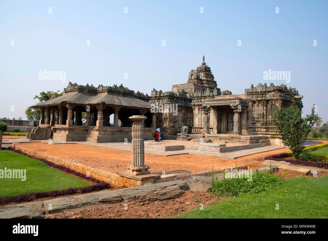 Brahma Jinalaya Jain temple. Lakkundi in Gadag District of Karnataka Stock Photo