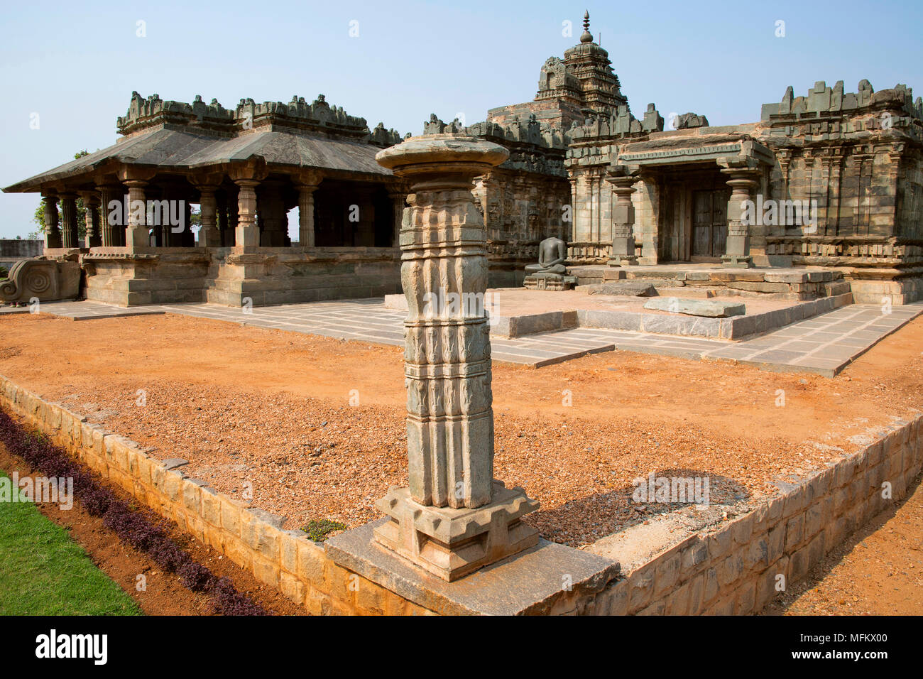 Brahma Jinalaya Jain temple. Lakkundi in Gadag District of Karnataka Stock Photo