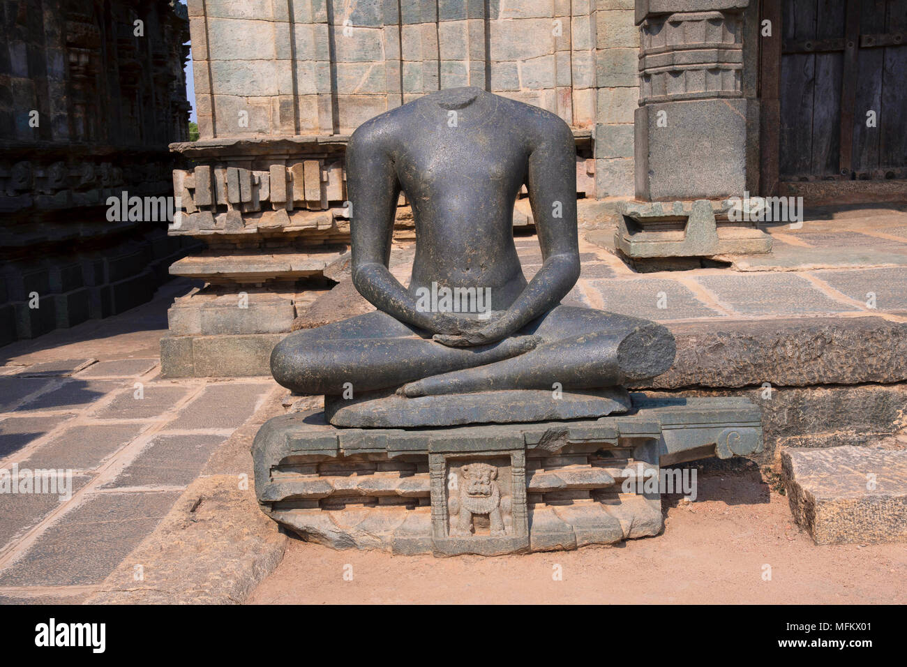 Tirthankara Statue, Lakkundi in Gadag District of Karnataka Stock Photo