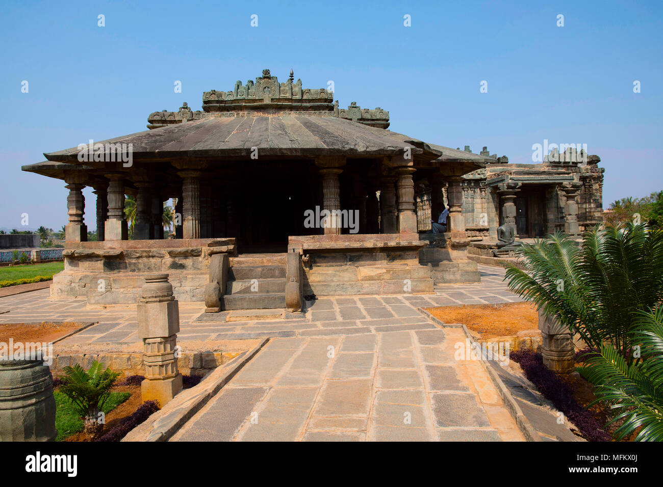 The Jain Temple, also known as Brahma Jinalaya, Lakkundi, Karnataka, India Stock Photo