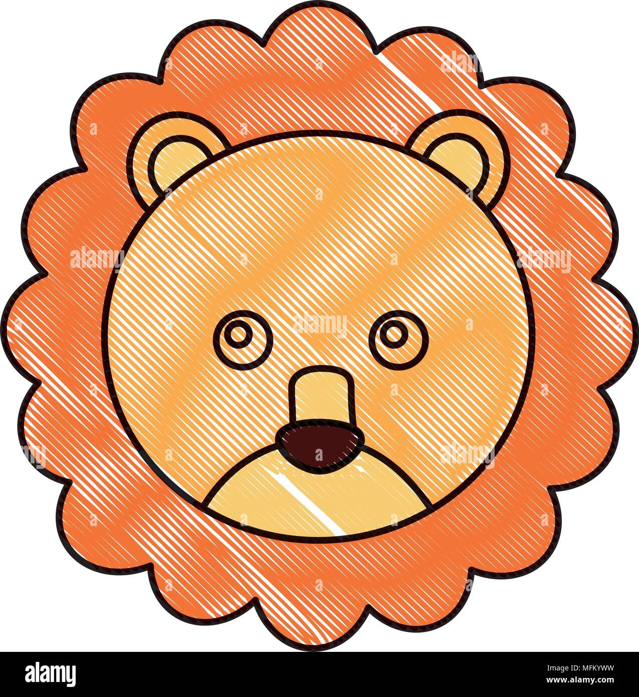 cute head baby lion animal toy Stock Vector Image & Art - Alamy