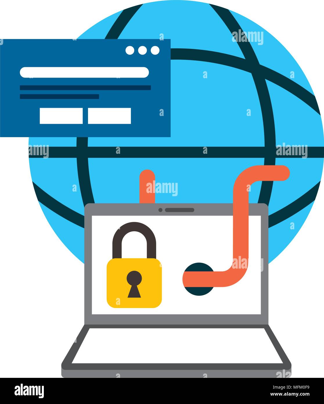 sphere with laptop and credit card Stock Vector Image & Art Alamy