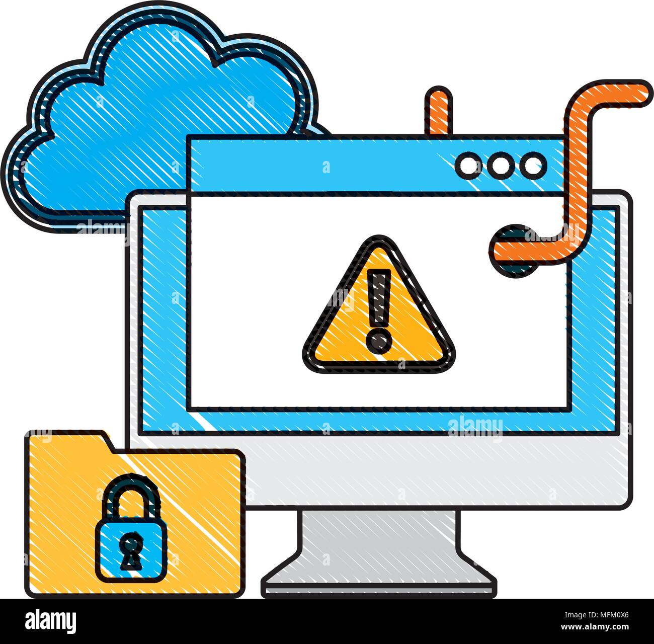 cyber security concept Stock Vector Image & Art - Alamy