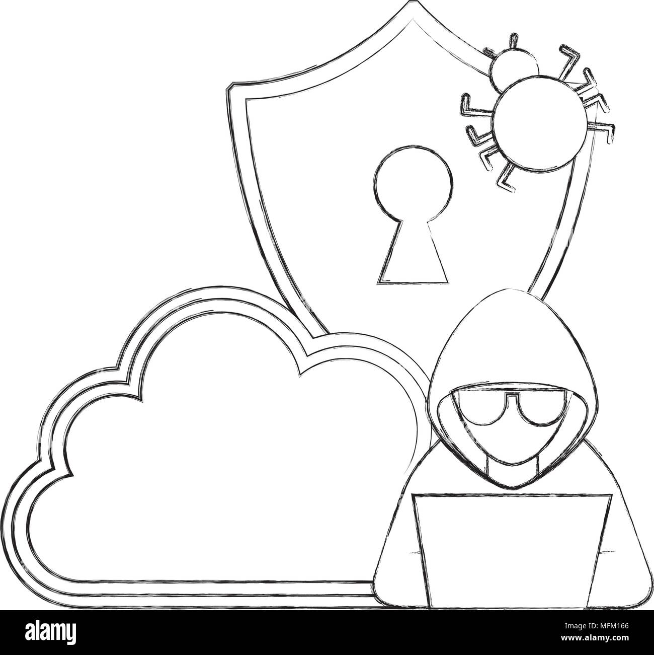 cyber security concept Stock Vector Image & Art - Alamy
