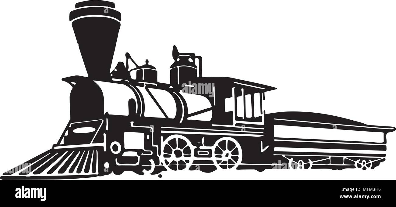 Locomotive - Retro Ad Art Illustration Stock Vector