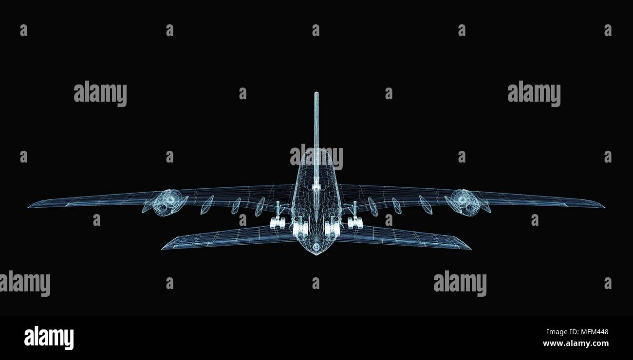 Abstract digital airplane Stock Photo - Alamy