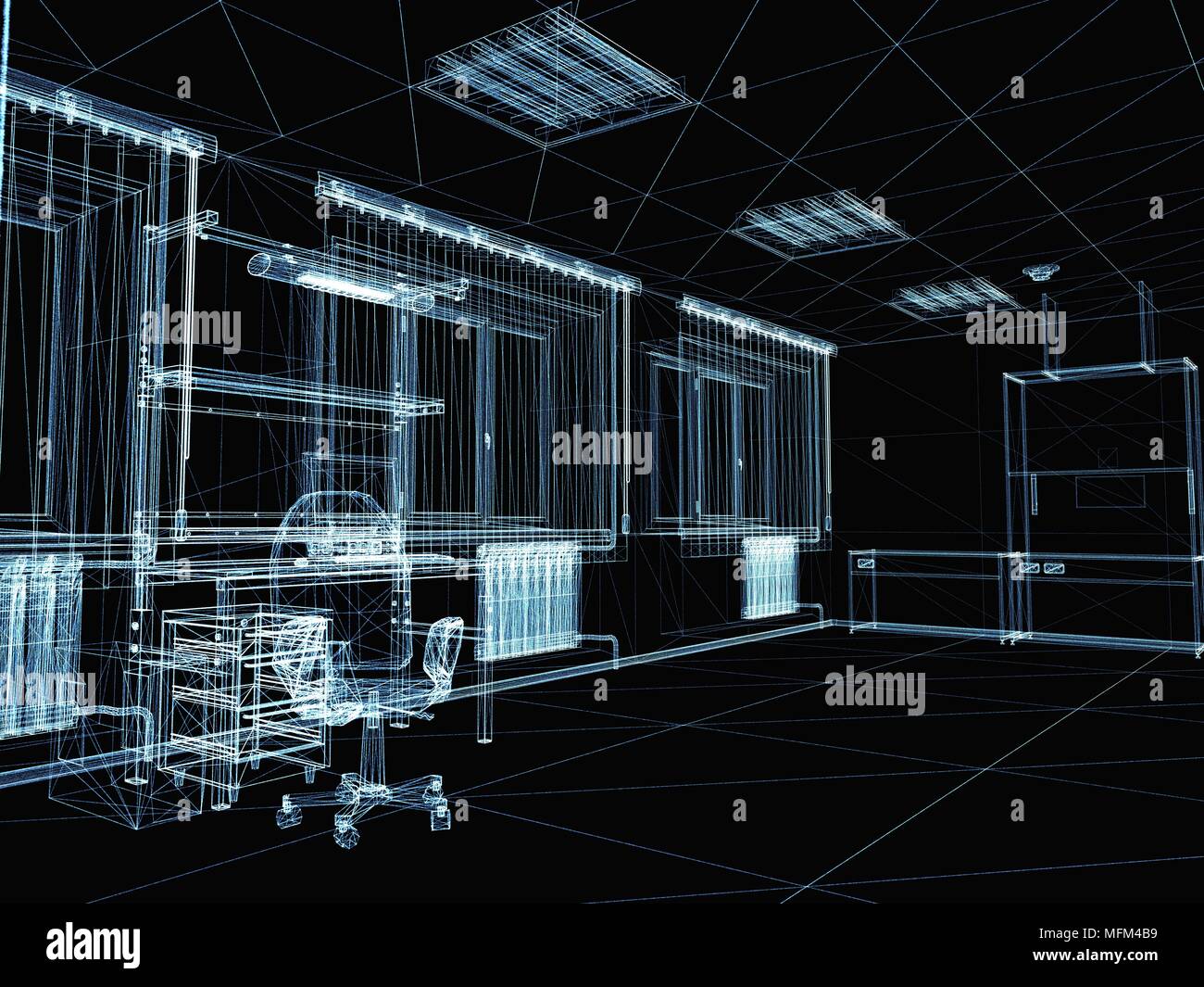 Abstract 3d interior Stock Photo - Alamy