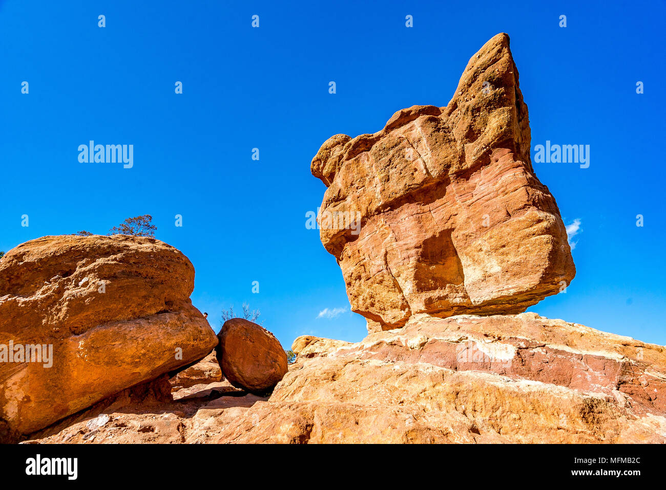 Angled Rocks Colorado Balanced Rock at the Garden of the Gods in Colorado Springs, Colorado ...