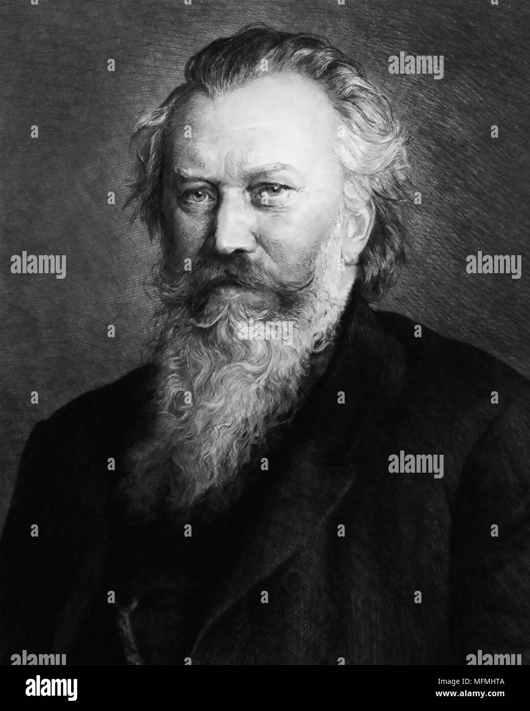 JOHANNES BRAHMS (1833-1897) German composer in 1889 Stock Photo