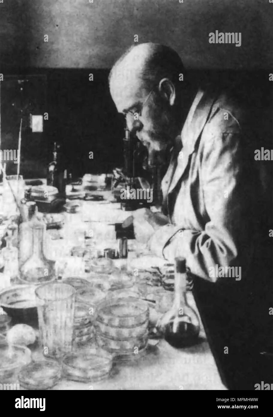 ROBERT KOCH (1843-1910) German physician and microbiologist about 1907 when he received the Nobel Prize in Medicine. Stock Photo