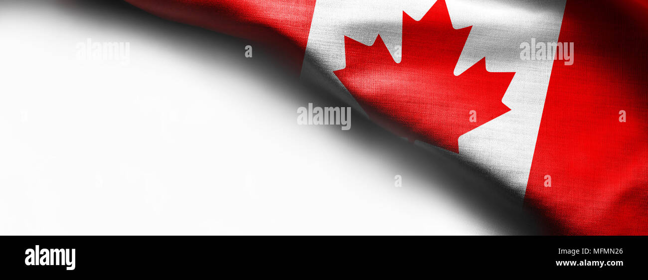 Flag of Canada on white background Stock Photo - Alamy