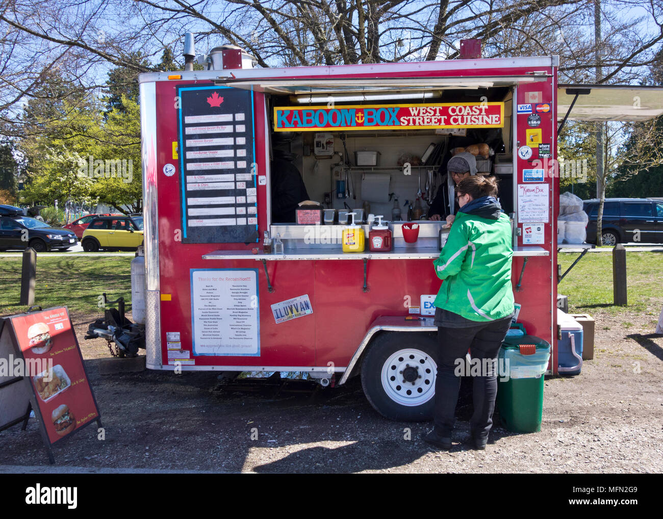 "Kaboom Box" West Coast Cuisine" food cart at the Vancouver Farmer's