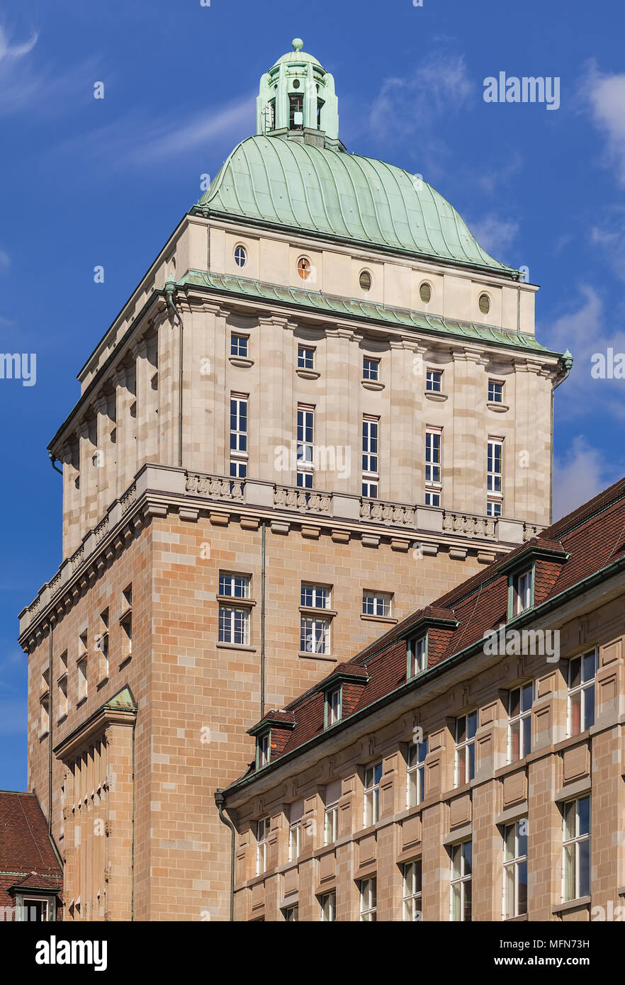 Zurich, Switzerland 13 October, 2013 the tower of the main building