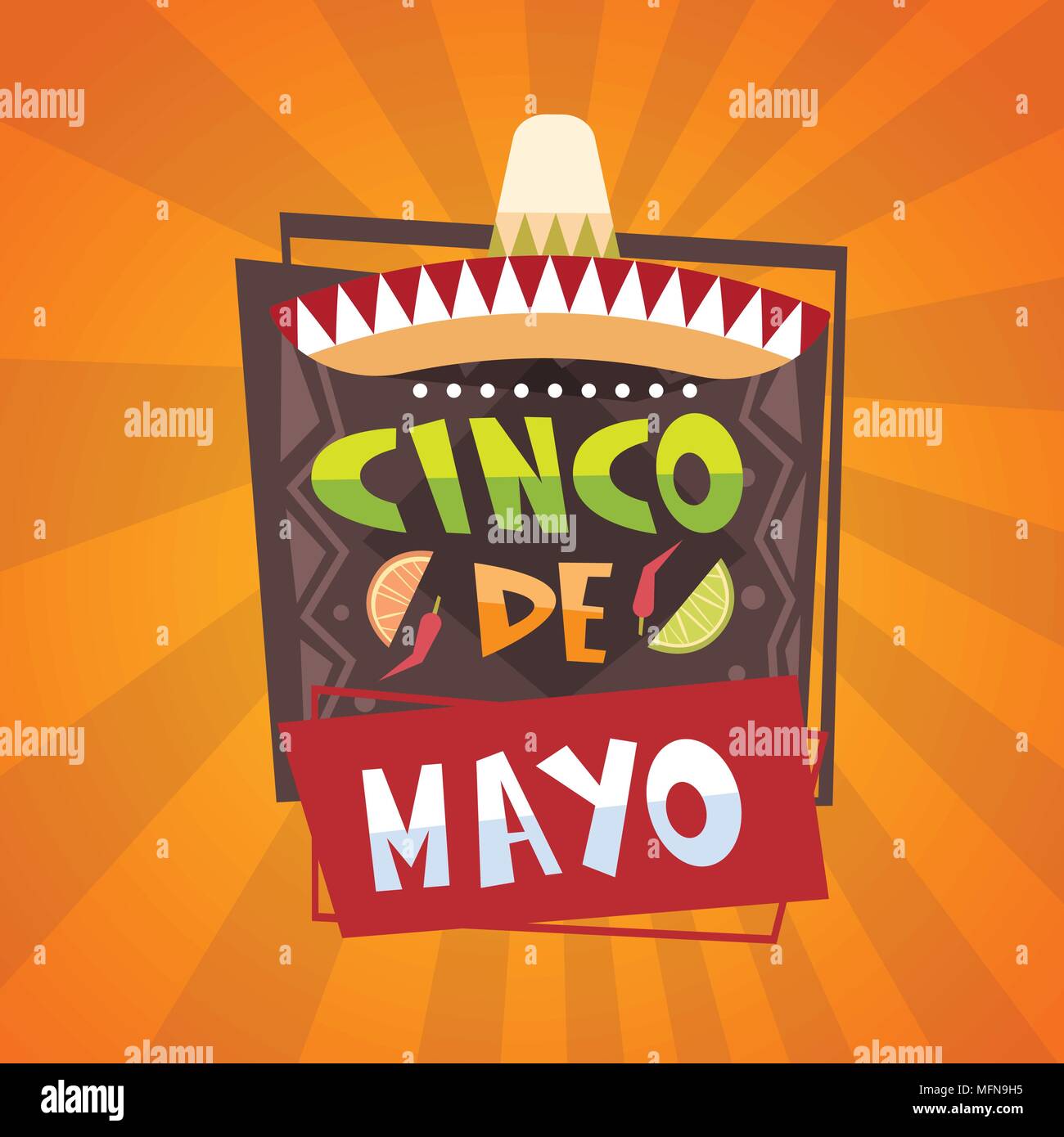 Traditional Mexican Festival Poster Cinco De Mayo Holiday Greeting Card Design Traditional Mexican Festival Poster Cinco De Mayo Holiday Greeting Card Design