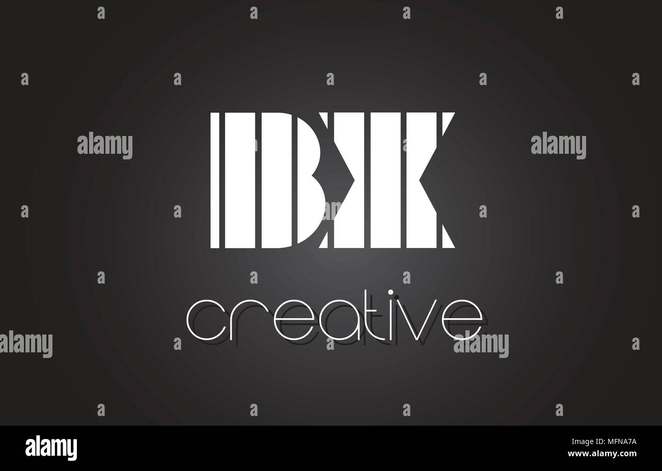 BX B X Creative Letter Logo Design With White and Black Lines Stock ...