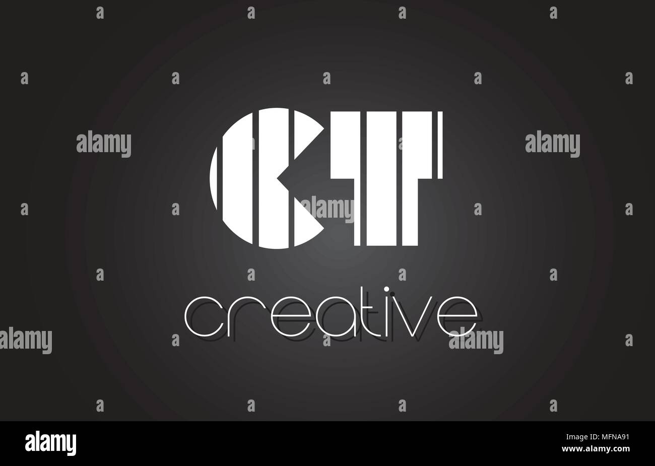 CT C T Creative Letter Logo Design With White and Black Lines Stock Vector Image & Art Alamy