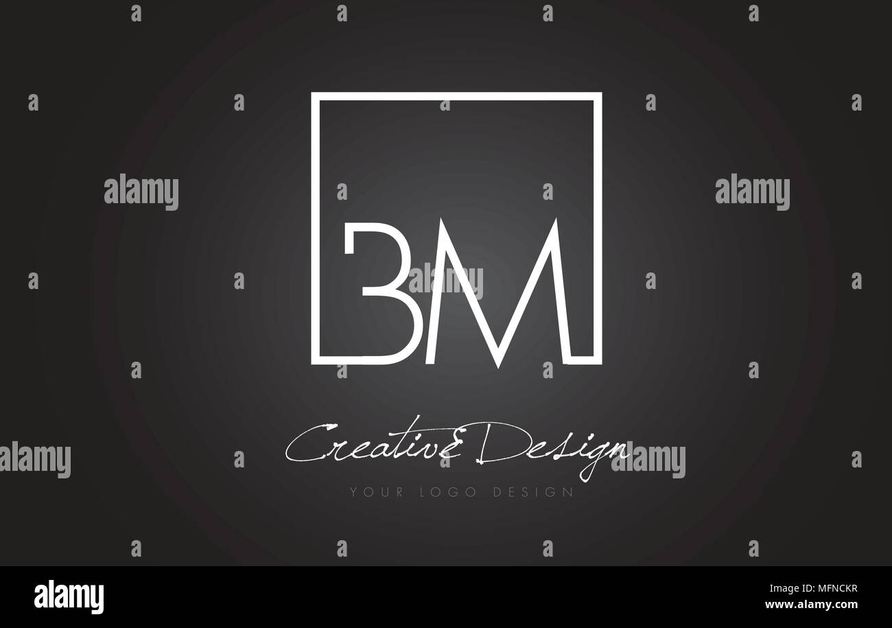 Bm b m letter logo with color block design Vector Image