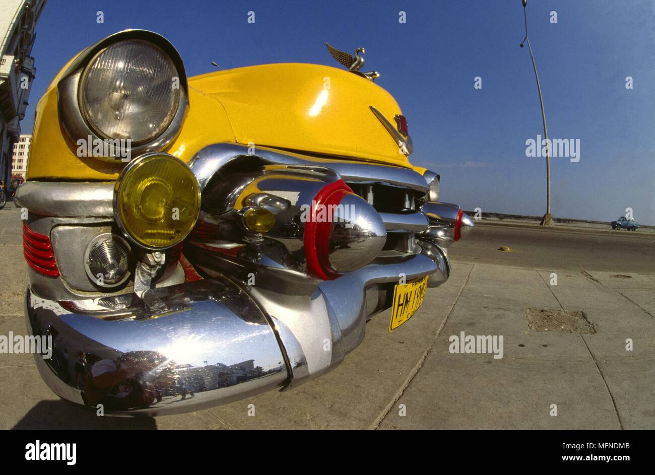 A 1952 Cadillac in the streets of La Havana.   Date:   Ref: B350 093521 0006  COMPULSORY CREDIT: Luis Quintanal Cabriale / Photoshot Stock Photo