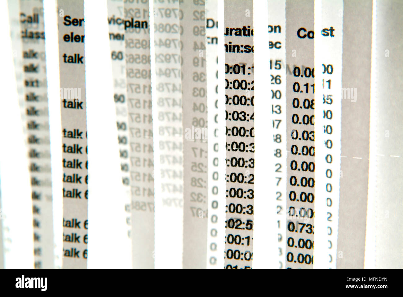 Closeup of strips of a financial newspaper Ref CRB117 10024 017