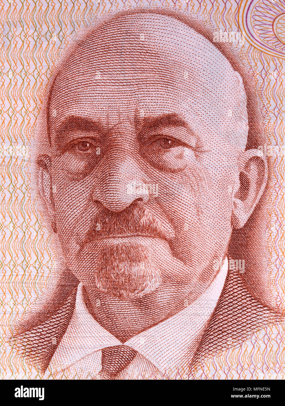 Chaim Weizmann portrait from old Israeli money Stock Photo