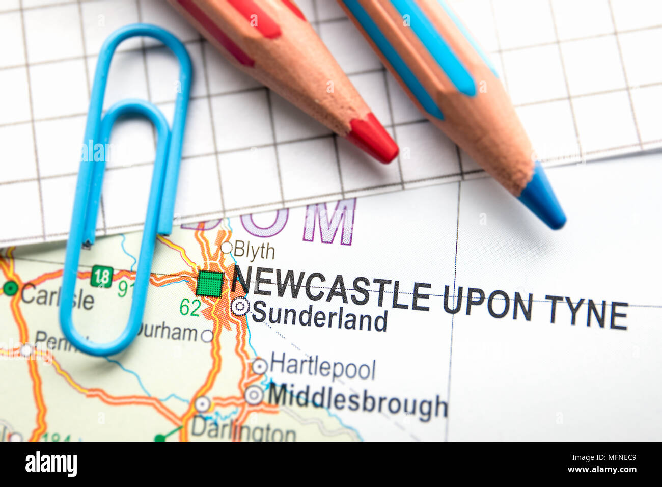 Newcastle Upon Tyne city of Great Britain in the center of the