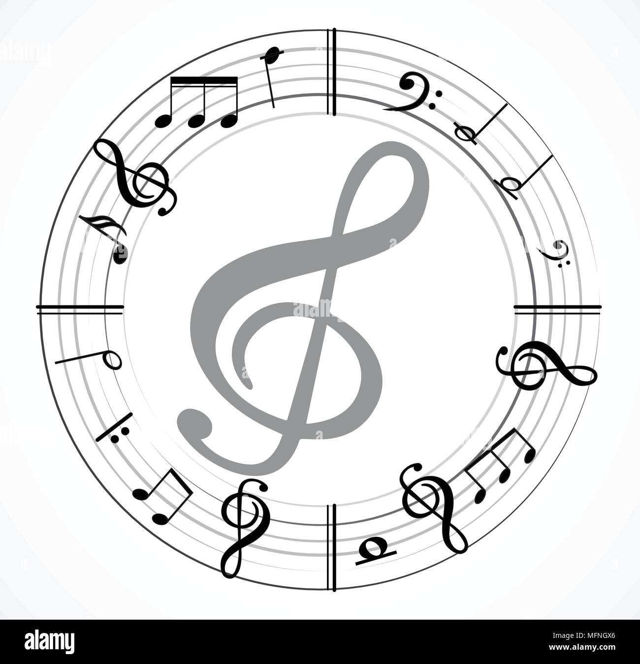 Music note background with music symbol icon collection Stock Vector ...