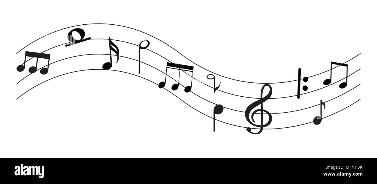 Music note background with music symbol icon collection Stock Vector