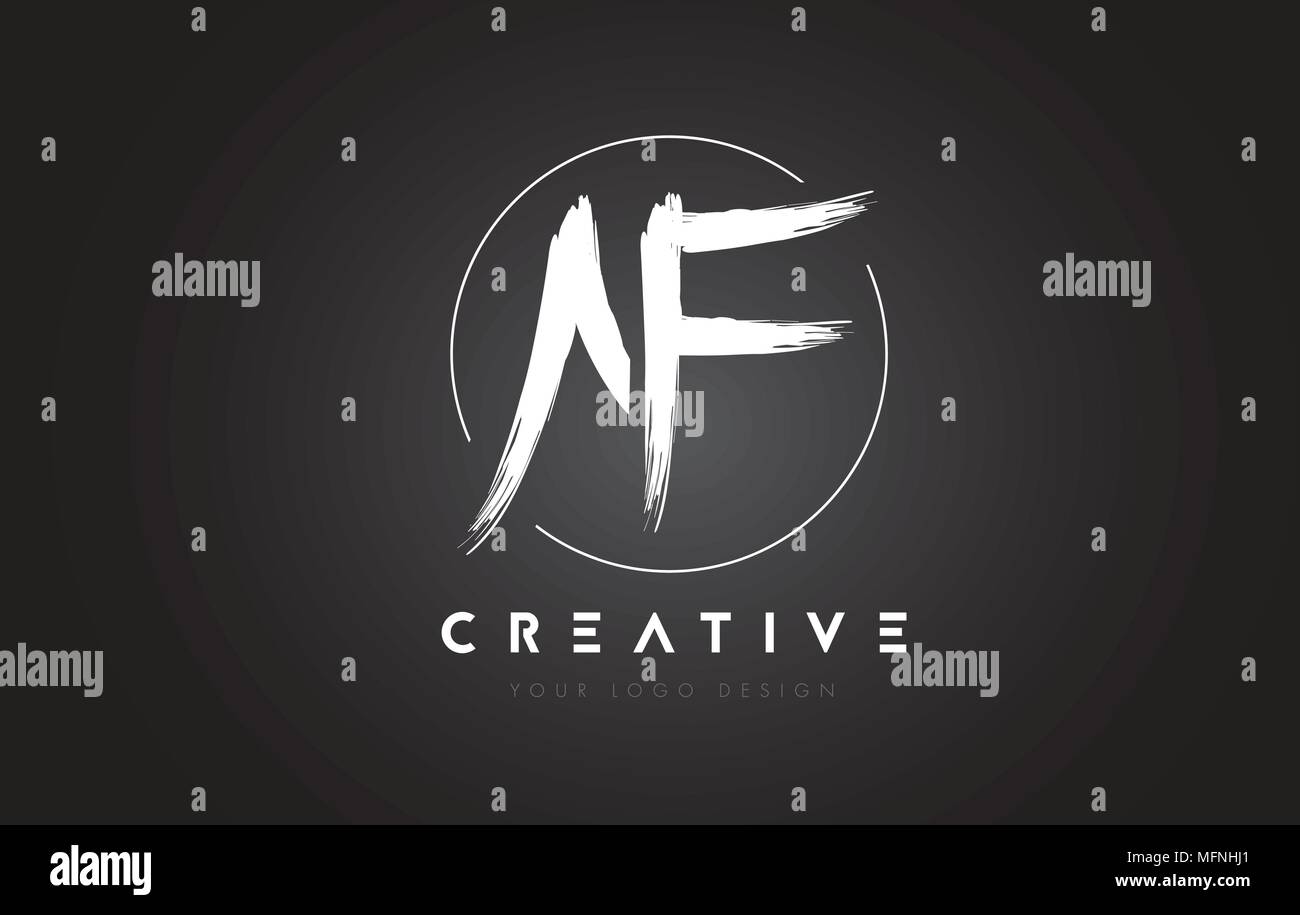 AF Brush Letter Logo Design. Artistic Handwritten Brush Letters Logo ...